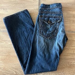 True Religion - Size 32 - grey and white stitch. Inseam about 34